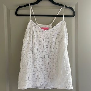 White Eyelet Lilly Pulitzer Tank